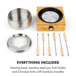 Klarstein Bambus, fondue, 800 W, hrniec z ušľachtilej ocele