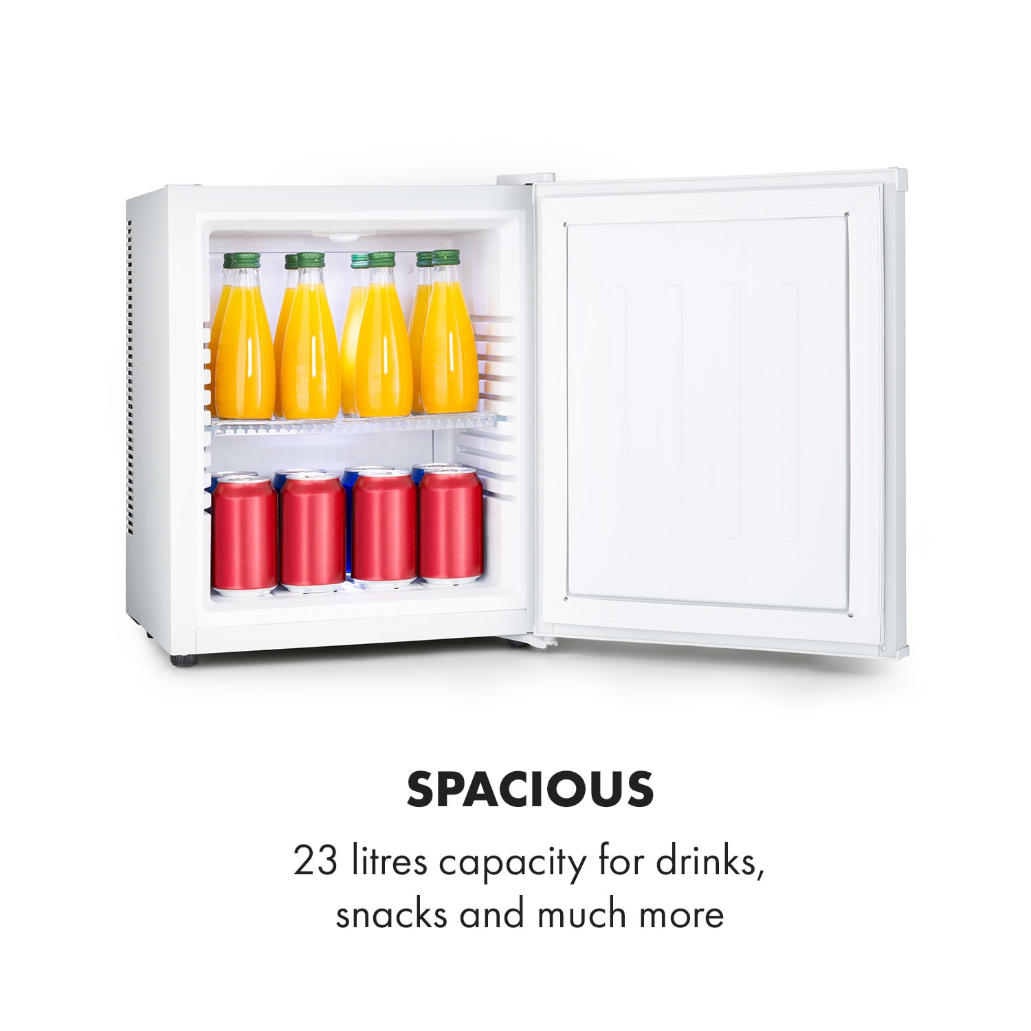 Klarstein Happy Hour, minibar, 5-15°C, energet. trieda G, tichý, 23dB, LED svetlo