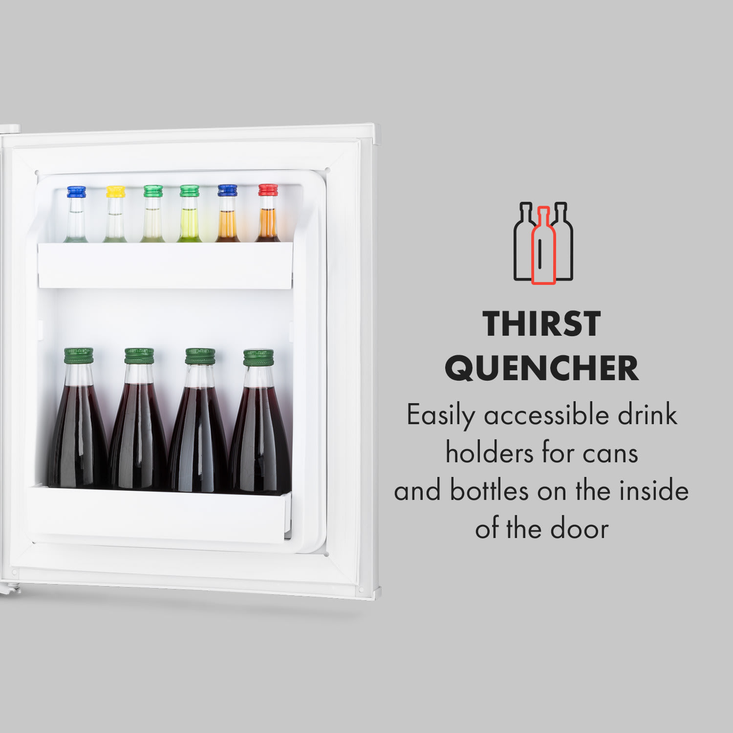 Klarstein Happy Hour 30, minibar, 30 l, 5-15°C, energet. trieda G, tichý, 25 dB, LED svetlo, biely – Obrázok 2