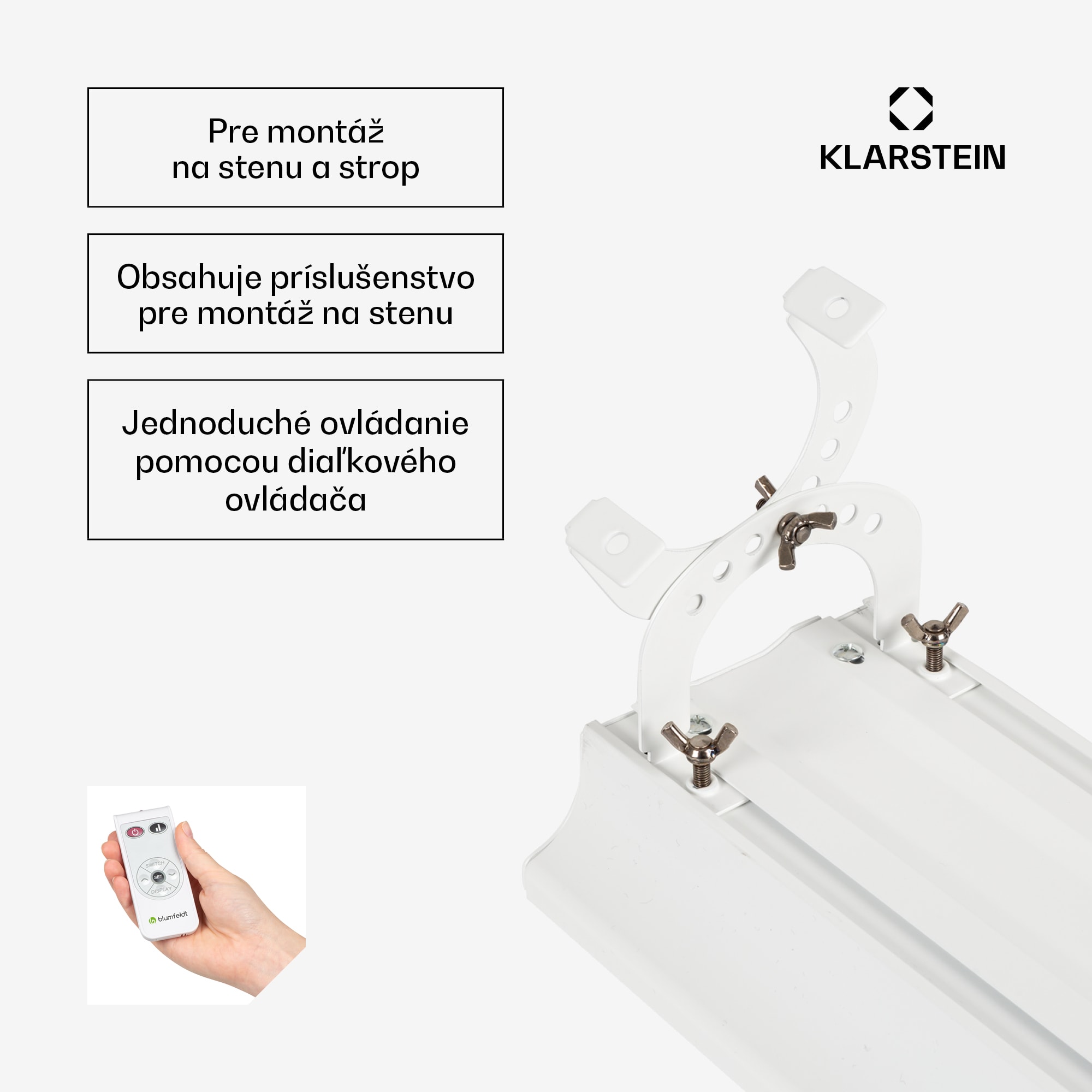 Blumfeldt Cosmic Beam Smart 30, infračervený ohrievač, 3000 W, ovládanie cez aplikáciu, biely – Obrázok 3