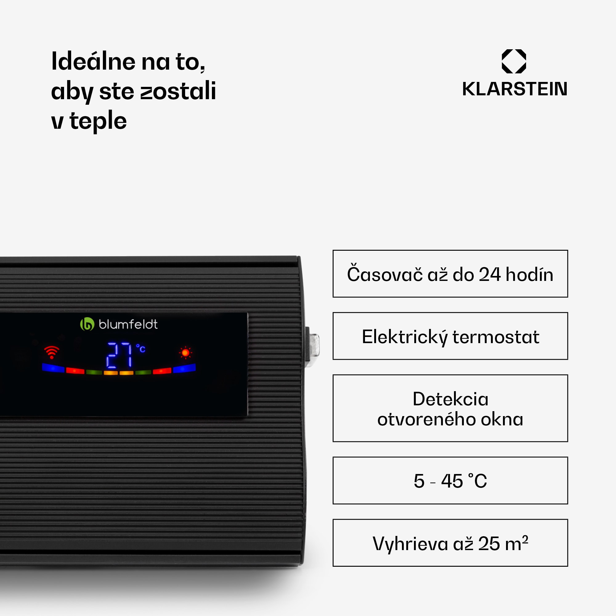 Blumfeldt Cosmic Beam Smart 30, infračervený ohrievač, 3000 W, ovládanie cez aplikáciu, čierny