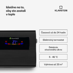 Blumfeldt Cosmic Beam Smart 24, infračervený ohrievač, 2400 W, ovládanie cez aplikáciu, čierny
