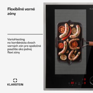 Klarstein Delicatessa 60 Hybrid Prime, indukčná varná doska, 7000 W, 4 zón, čierna