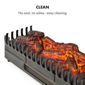 Klarstein Kamini FXL, elektrický krb, krbová vložka, 1000/2000 W, 2 W LED, čierny