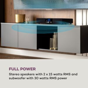 Auna Stealth Base Connect Soundbase, Bluetooth, internet/DAB+FM, USB, AUX