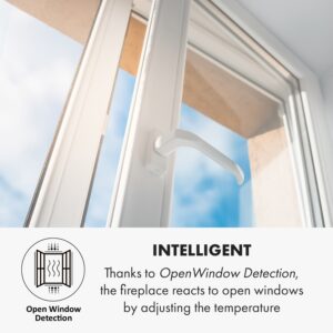 Klarstein Alpbach Snow, elektrický krb, 1800 W, 2 úrovne ohrevu, 65 cm, kamenný vzhľad