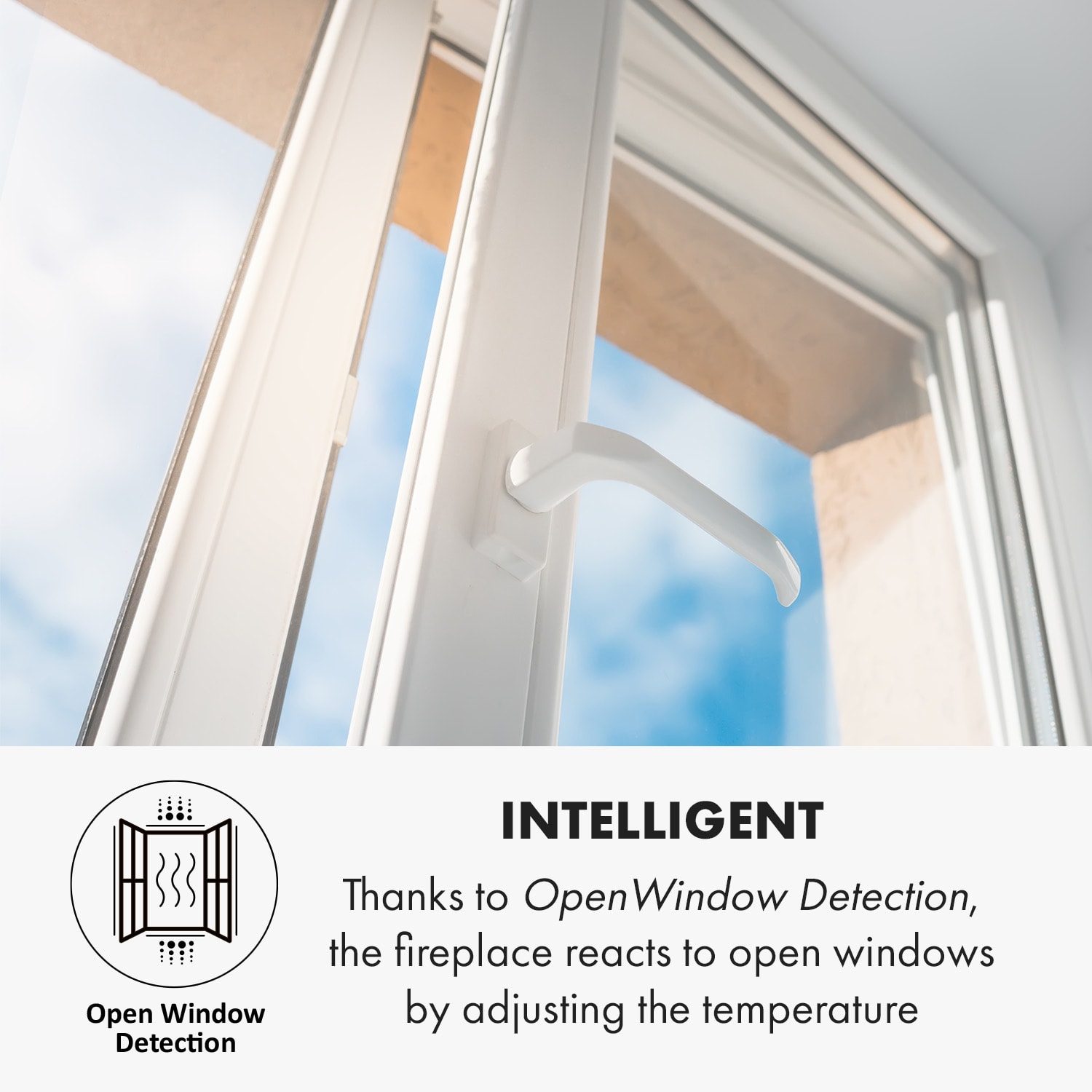 Klarstein Alpbach Snow, elektrický krb, 1800 W, 2 úrovne ohrevu, 65 cm, kamenný vzhľad