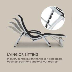 Blumfeldt Sunnyvale, lehátko, s podnožkou, hliník, 4 úrovne