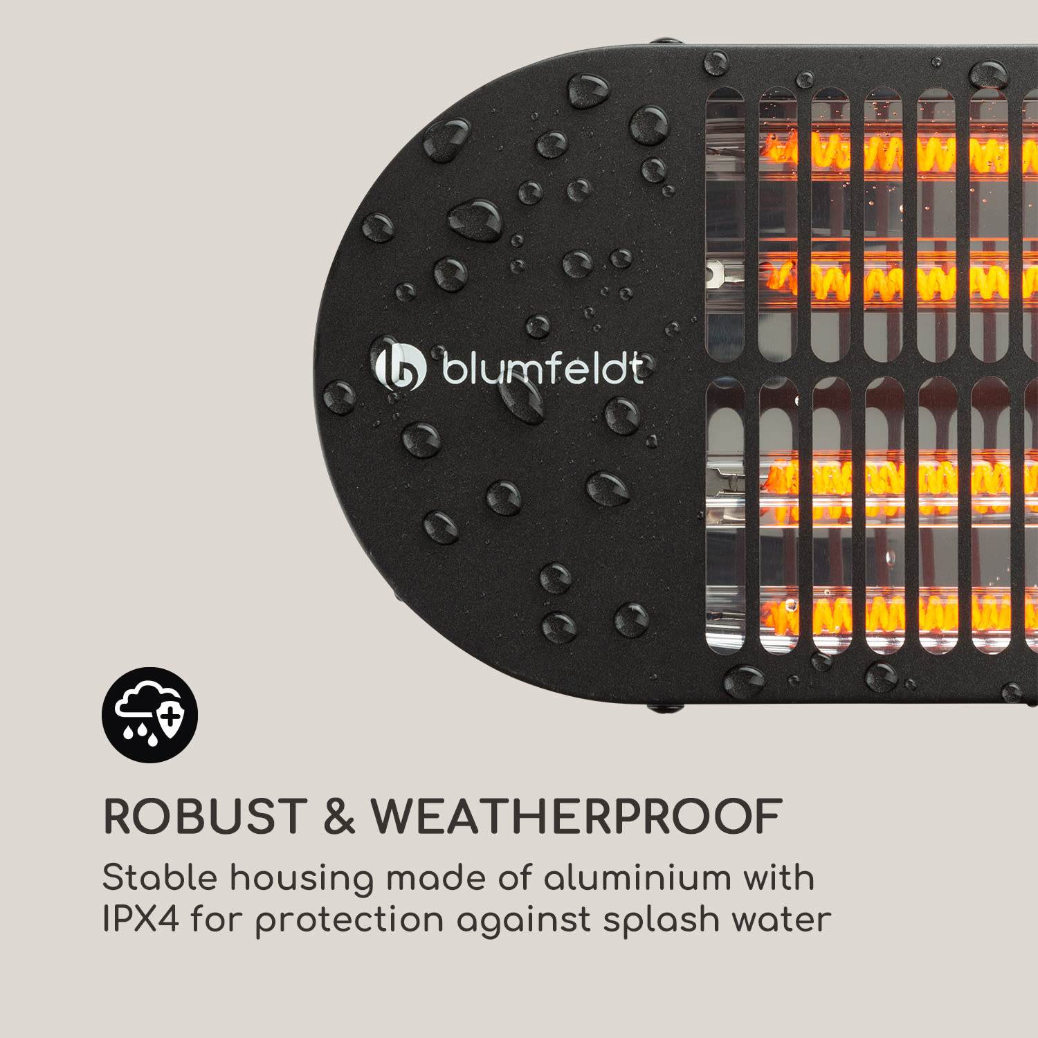 Blumfeldt Gold Bar 2000 Swing, infračervený ohrievač, 2000 W, 60° oscilácia