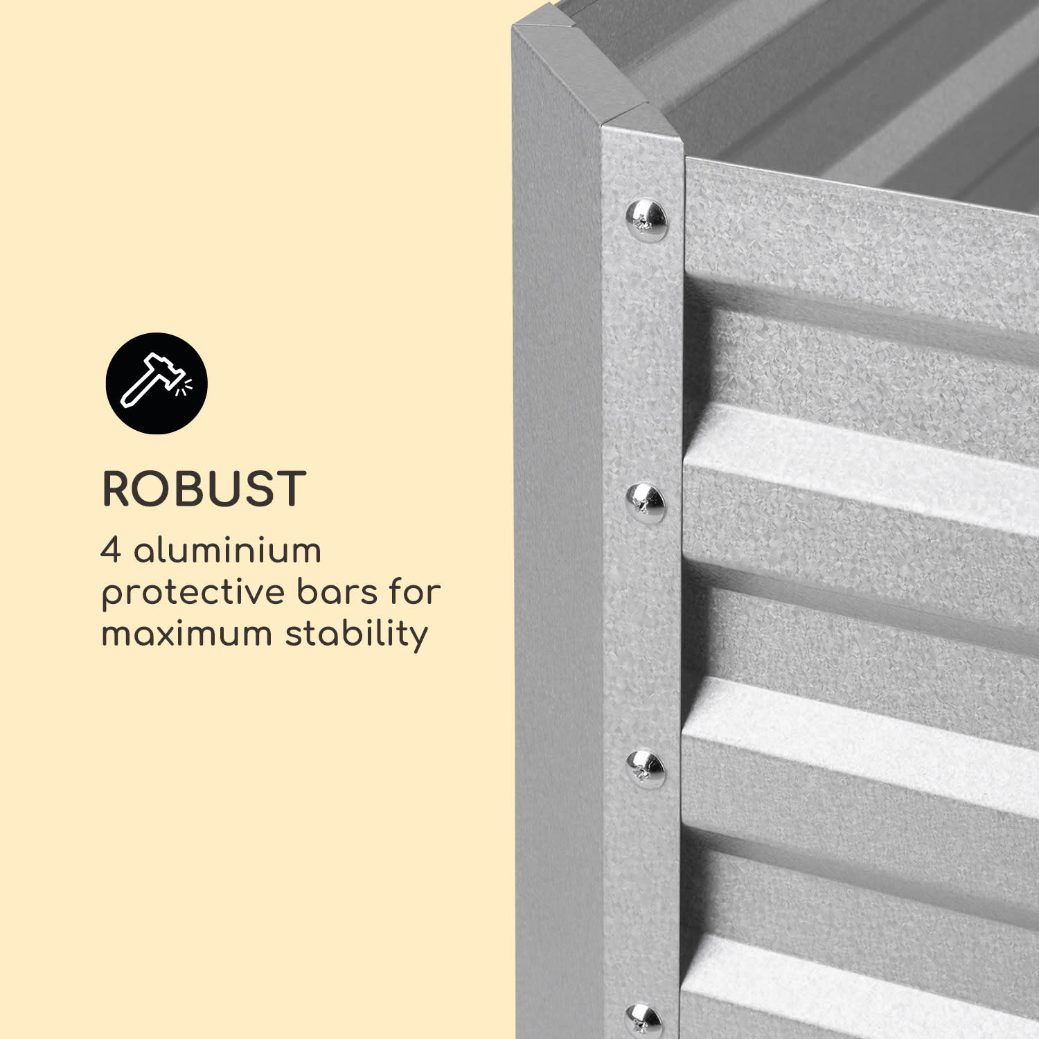 Blumfeldt High Grow Straight, vyvýšený záhon, 200 x 60 x 100 cm, 1200 l, oceľ – Obrázok 2