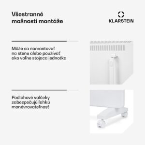 Klarstein Bansin Smart 1500, konvektor, 1500 W, ovládanie cez aplikáciu