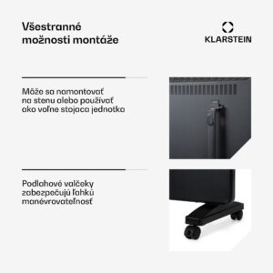 Klarstein Bansin Smart 2500, konvektor, 2500 W, ovládanie cez aplikáciu