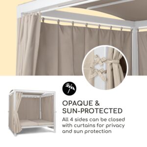 Blumfeldt Eremitage Double XL, ležadlo, pre 2 osoby, oceľový rám, slnečná strecha, závesy