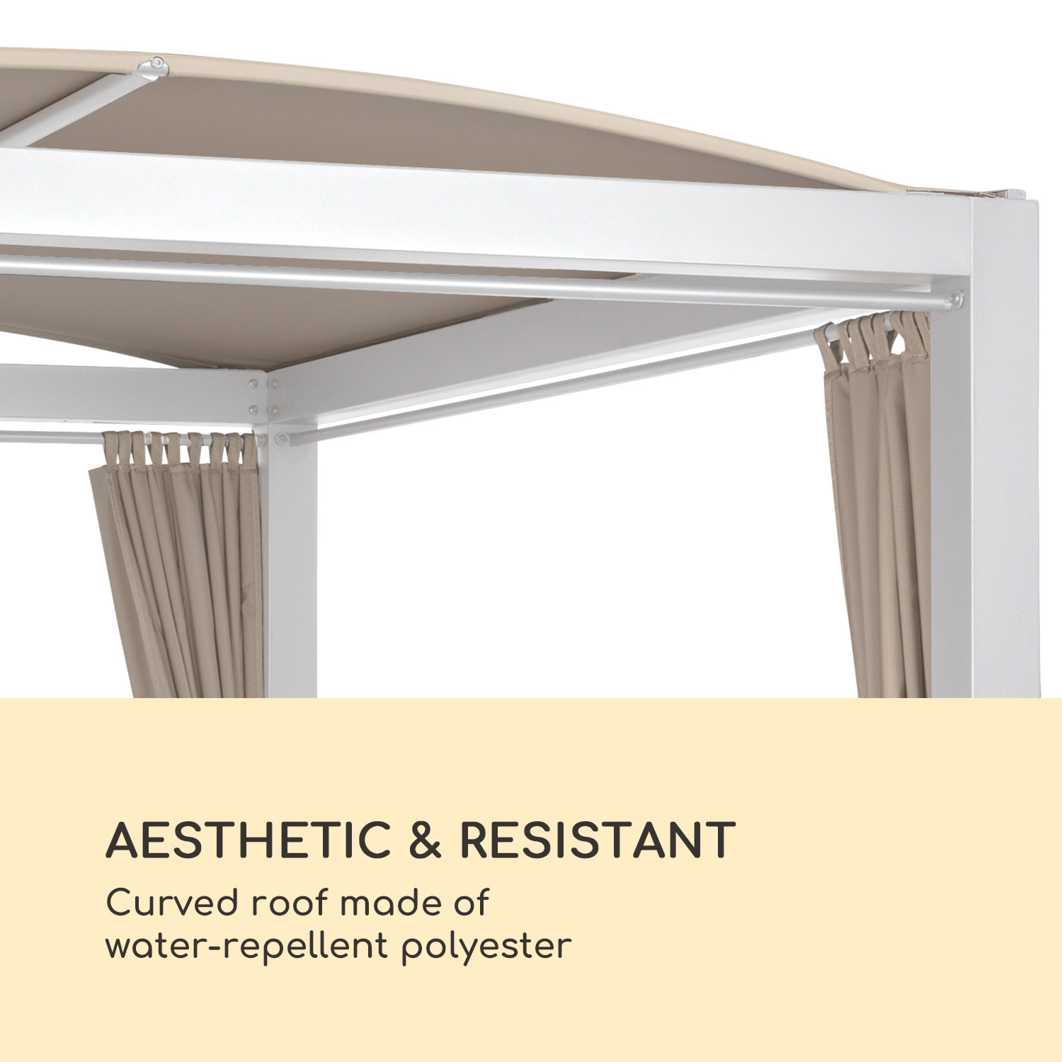 Blumfeldt Eremitage Double XL, ležadlo, pre 2 osoby, oceľový rám, slnečná strecha, závesy – Obrázok 2