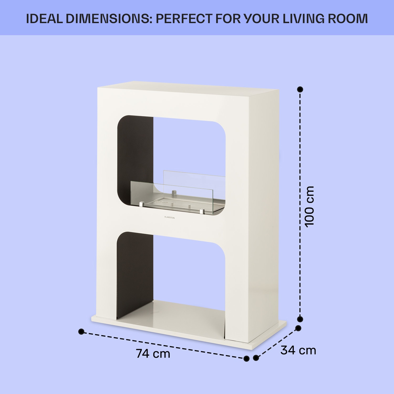Klarstein Phantasma Peña etanolový krb bez dymu a bez zápachu bio etanol – Obrázok 2