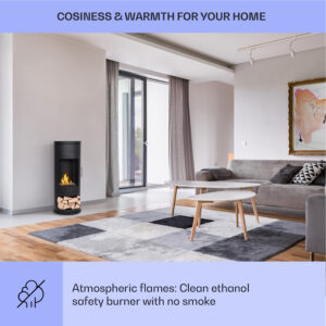 Klarstein Phantasma Calor, etanolový krb, bez dymu a bez zápachu, bezpečnostné sklo