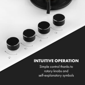 Klarstein Goldflame 4, plynová varná doska, 4 mosadzné horáky, sklokeramika