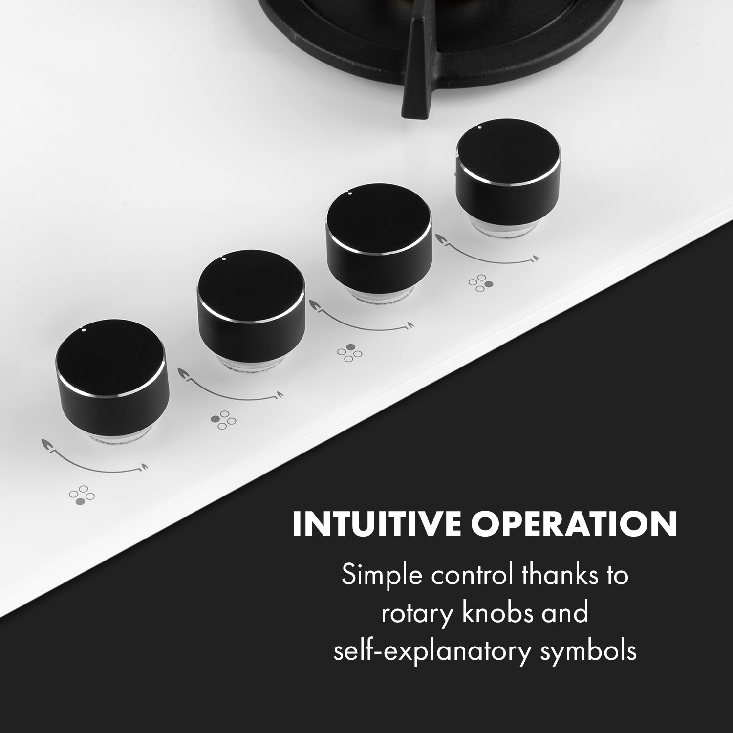 Klarstein Goldflame 4, plynová varná doska, 4 mosadzné horáky, sklokeramika