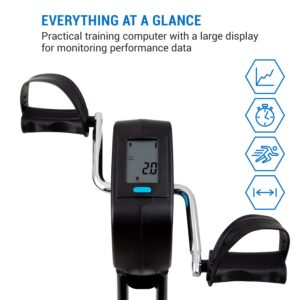 Capital Sports Azura Full Body Comfort, domáci rotoped, stacionárny bicykel, cyklotrenažér, handbike, záťažové koleso 7,5 kg, remeňový pohon