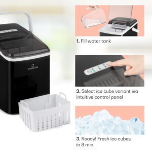 Klarstein Arctic Porter, výrobník ľadu, kužeľovité kúsky ľadu, 12 kg/24 h, nehrdzavejúca oceľ