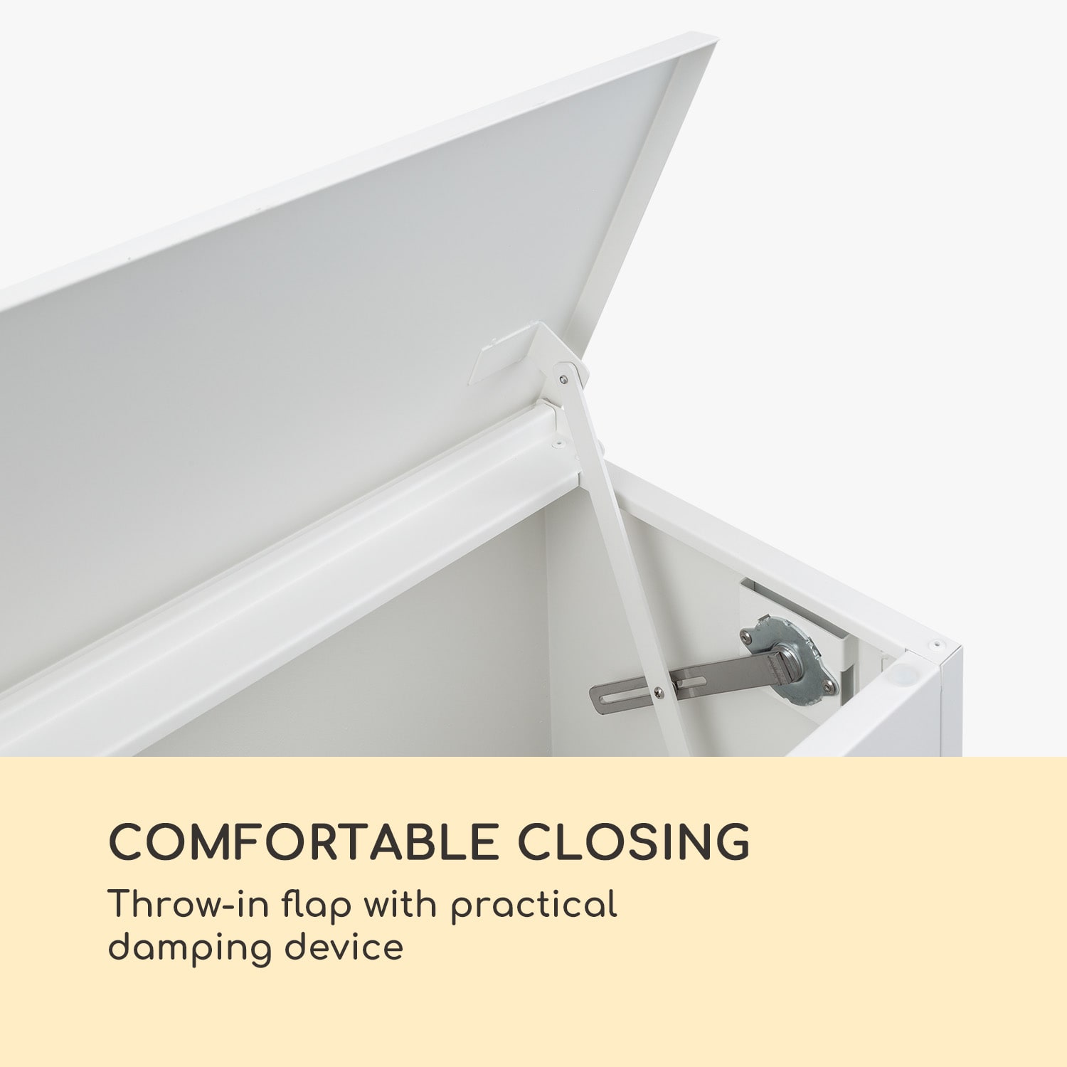 Blumfeldt London White, poštová schránka na balík, oceľ, ukotvenie do zeme, okrúhly zámok