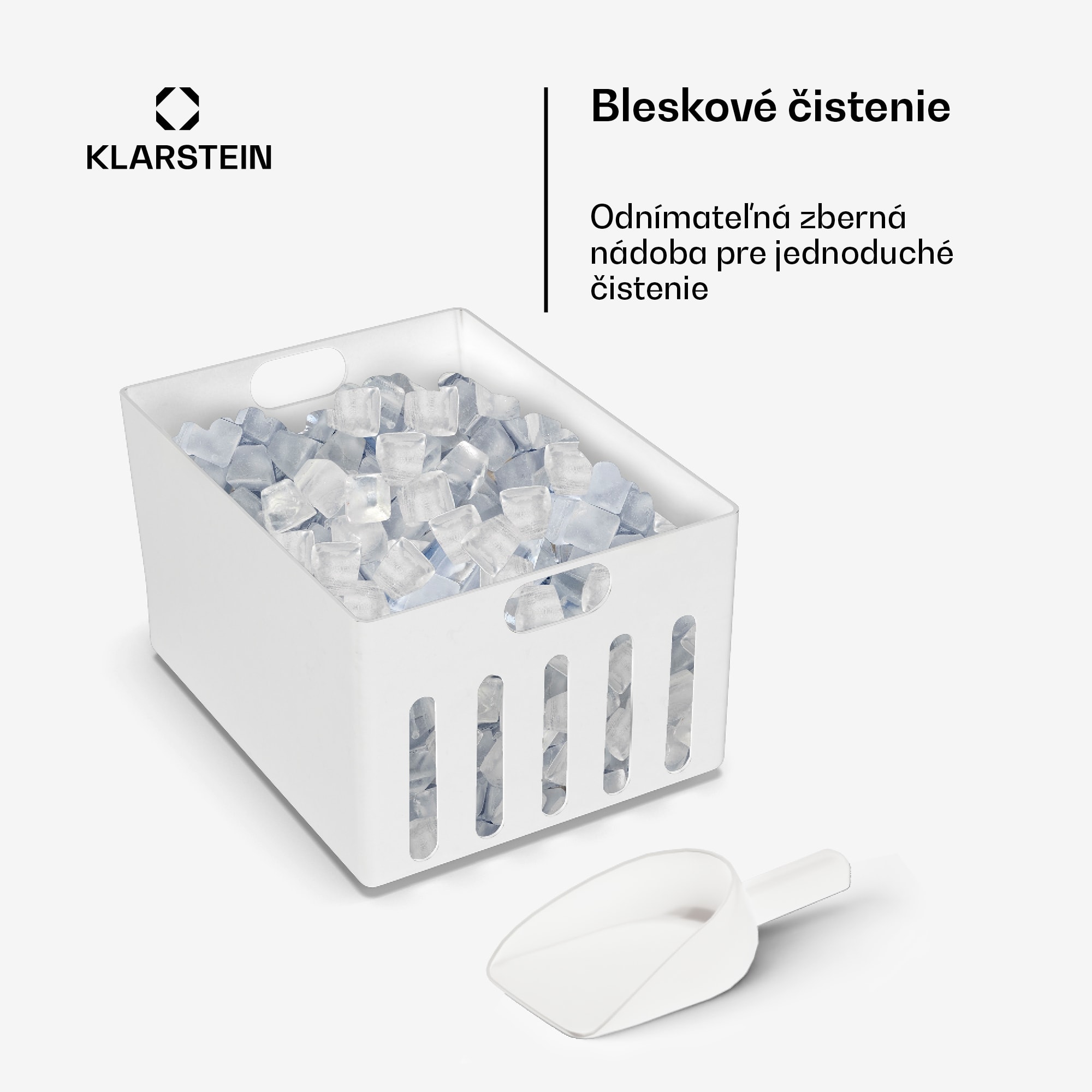 Klarstein Icefestival Cube, výrobník ľadu, 195 W, nádrž 1,9 l, 20 kg/24 h – Obrázok 3
