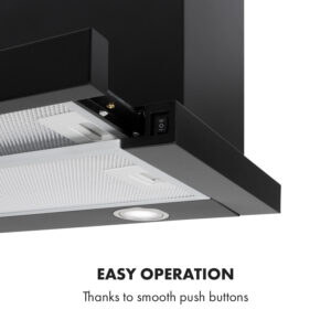 Klarstein Mariana 60, plochý digestor, 500 m³/h, odsávanie vzduchu, LED