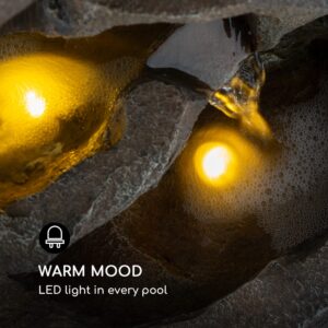 Blumfeldt Stonehenge, solárna fontána, LED osvetlenie, polyresin, lítiovo-iónový akumulátor