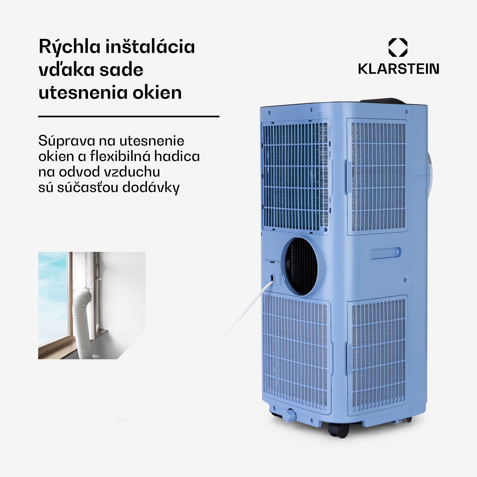 Klarstein Kraftwerk Smart 10K, mobilná klimatizácia 3 v 1, 10 000 BTU, ovládanie cez aplikáciu, diaľkový ovládač – Obrázok 2