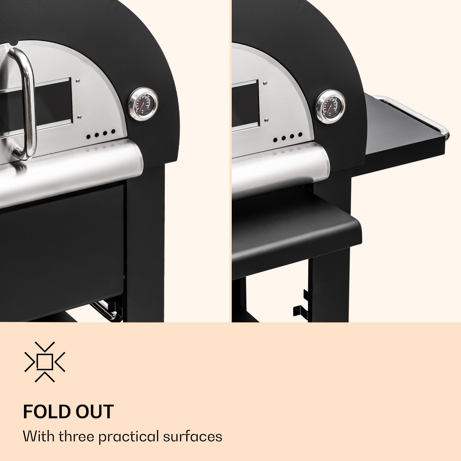 Klarstein Diavolo Napoletana, pec na pizzu, na drevené uhlie, nehrdzavejúca oceľ – Obrázok 2