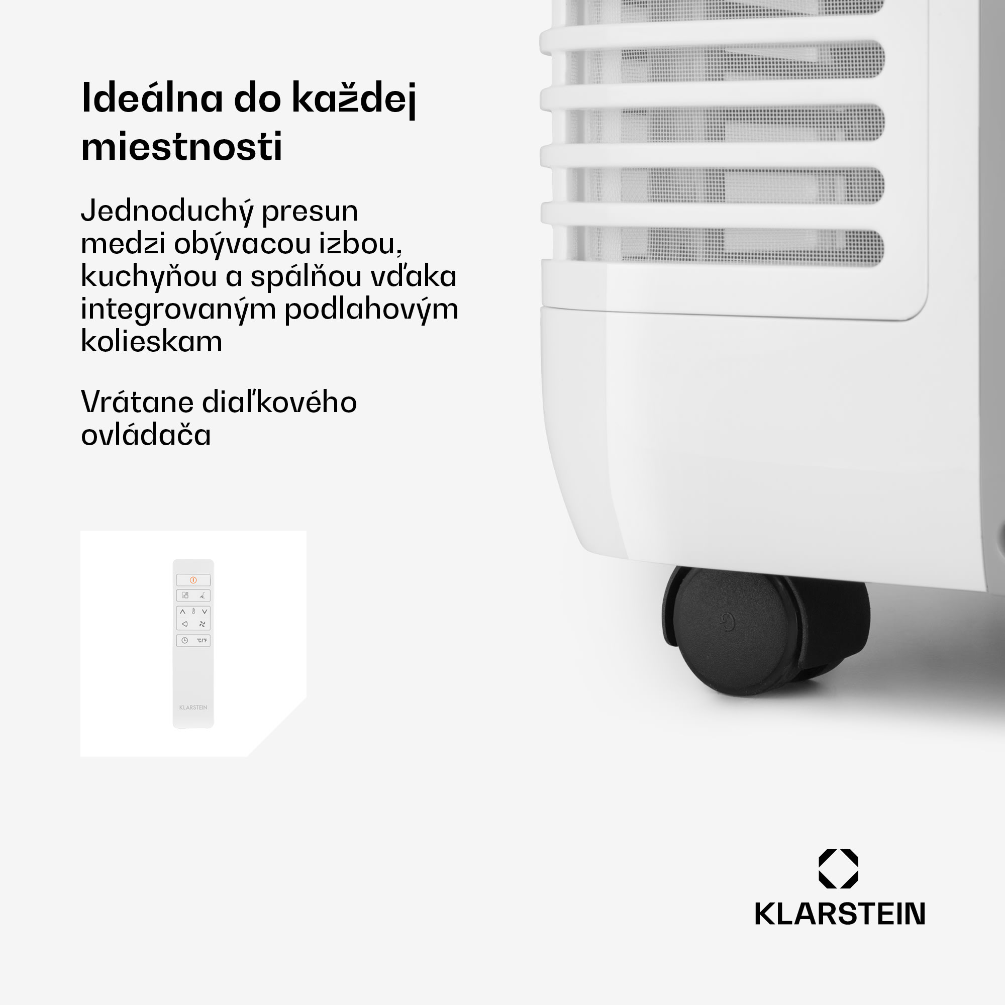 Klarstein Grandbreeze Pro 14K, mobilná klimatizácia 3 v 1, 460 m³/h, 14 000 BTU/1,65 kW