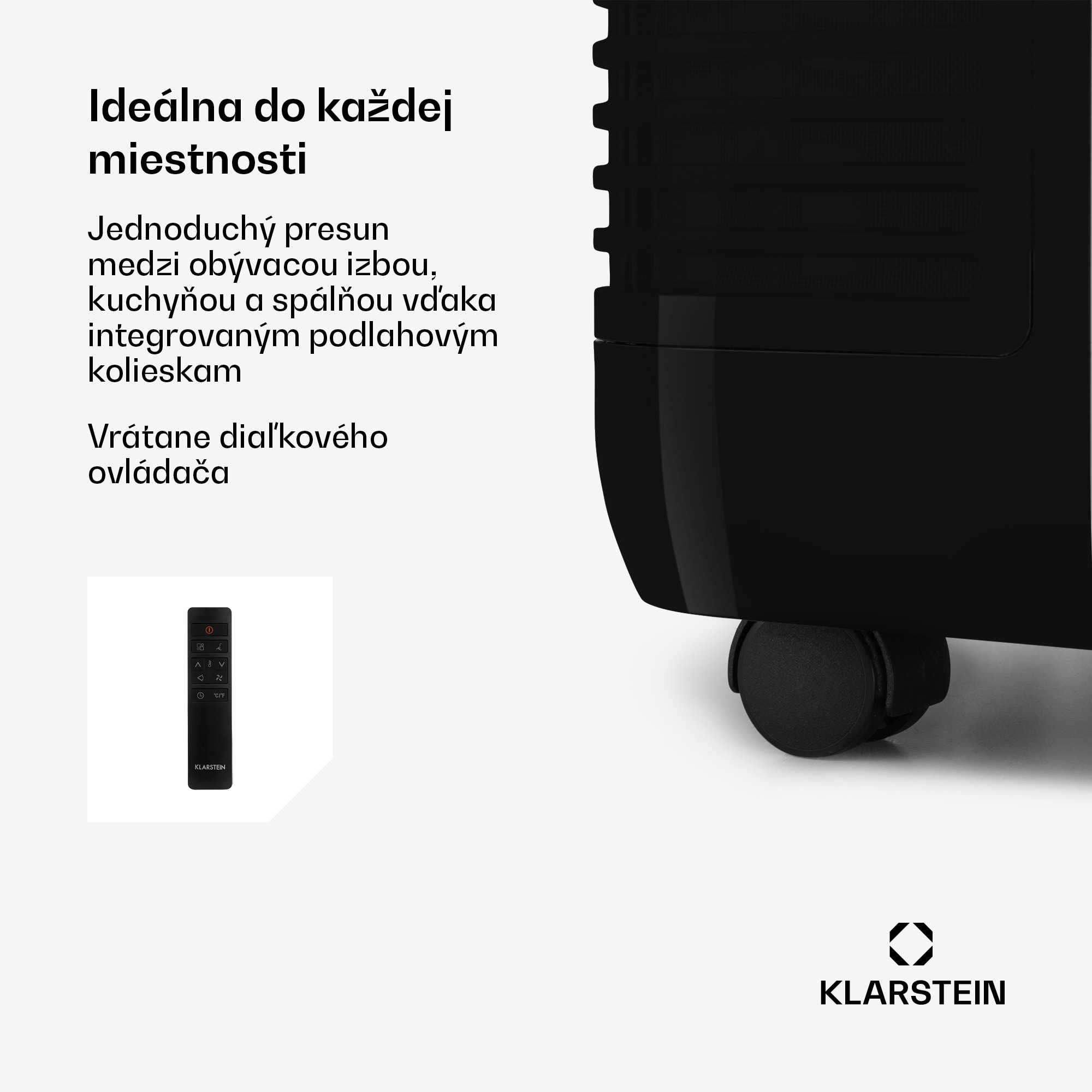 Klarstein Grandbreeze Pro 14K, mobilná klimatizácia 3 v 1, 460 m³/h, 14 000 BTU/1,65 kW