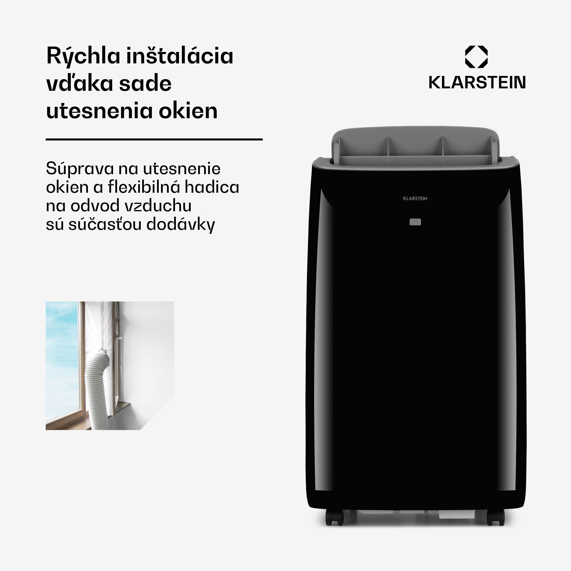 Klarstein Grandbreeze Pro 14K, mobilná klimatizácia 3 v 1, 460 m³/h, 14 000 BTU/1,65 kW – Obrázok 2
