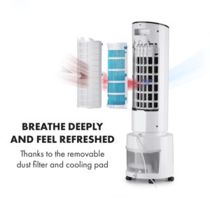 Klarstein Waterfall, ochladzovač vzduchu, 45 W, 4 l, 2 x chladiaci box, mobilný