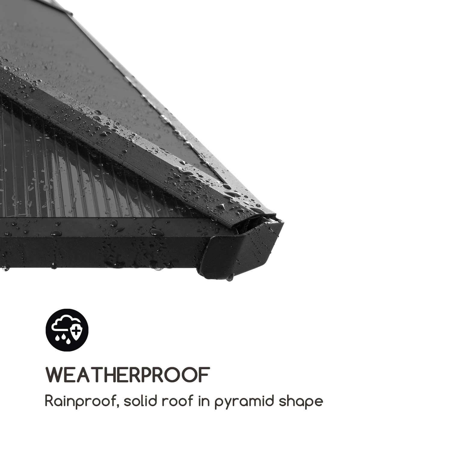 Blumfeldt Pantheon Solid Sky Ambient Solar, altánok, sivá strecha, 3 x 3 m, polykarbonát, hliník – Obrázok 2
