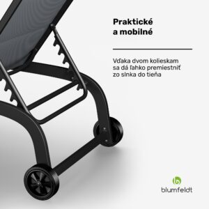 Blumfeldt Limala, lehátko, oceľ/hliník, textilén, 150 kg, prenosné