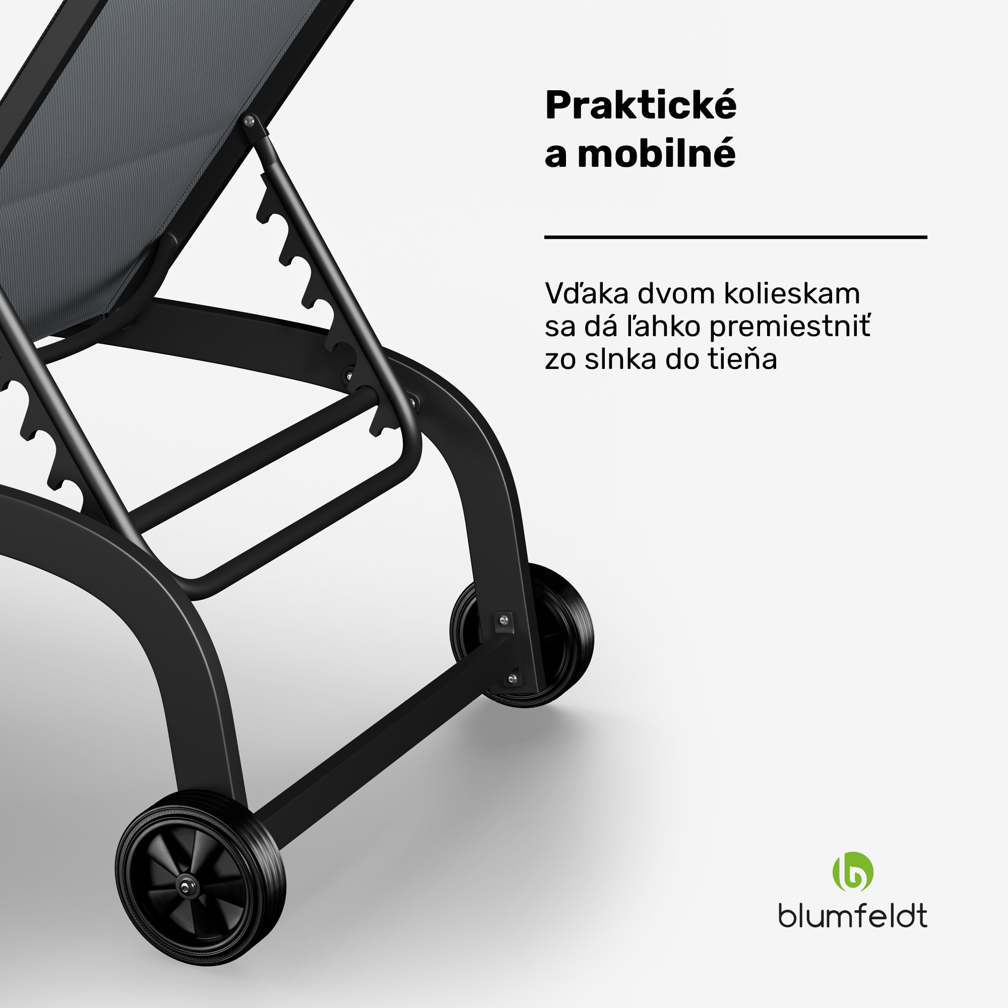 Blumfeldt Limala, lehátko, oceľ/hliník, textilén, 150 kg, prenosné