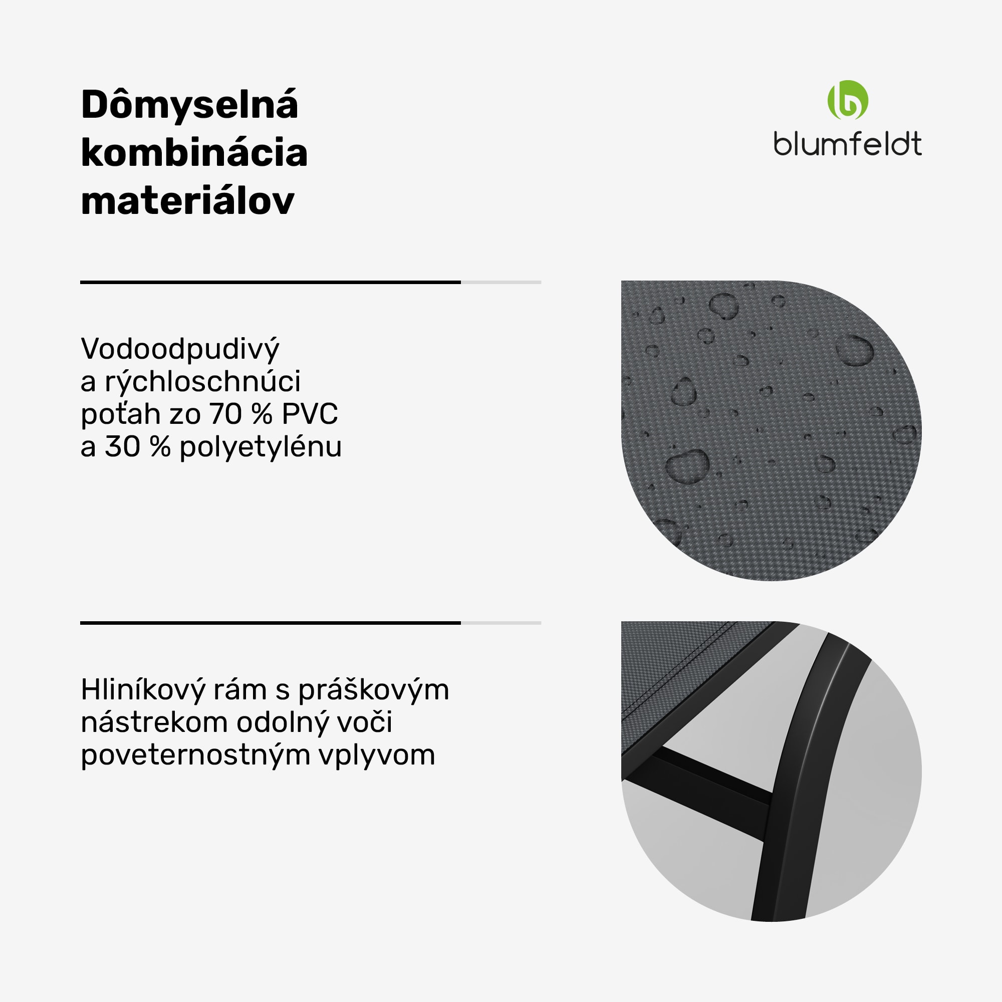 Blumfeldt Limala, lehátko, oceľ/hliník, textilén, 150 kg, prenosné – Obrázok 2