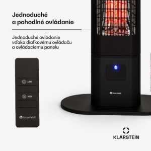Blumfeldt Heat Guru 3000, sálavý ohrievač, 3000 W, IP54, na vonkajšie použitie, diaľkové ovládanie