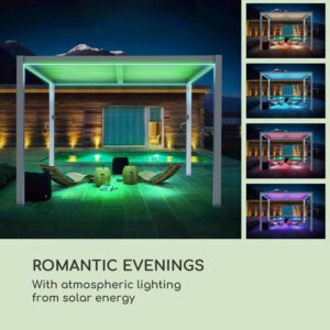 Blumfeldt Pantheon Climax Ambient, altánok, 3 x 3 m, 4 rohové stĺpiky, bioklimatická strecha