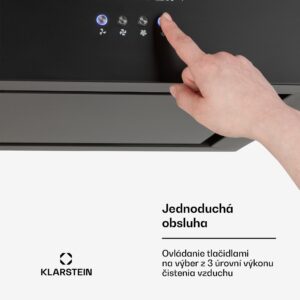 Klarstein Kronleuchter, digestor, 44 cm, ostrovčekový, 596 m³/h, LED panel, A, čierny