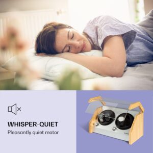 Klarstein Garonne 4, naťahovač hodiniek, 2 otočné taniere, 4 hodinky, 3 rýchlosti, 4 režimy, bambus