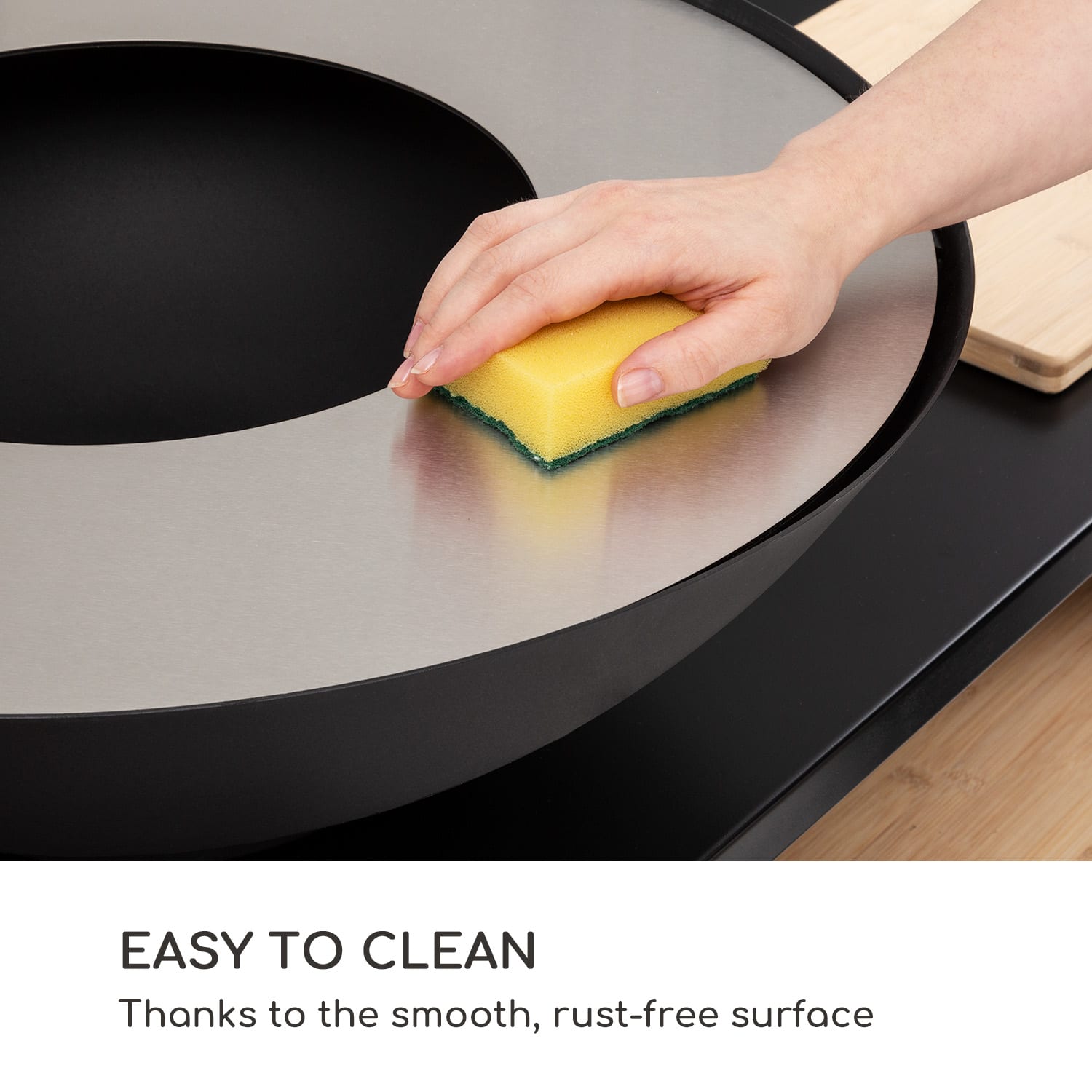 Blumfeldt Savage 2.0 Wide, ohnisko s grilom, bambusová doska na krájanie, ochranný kryt – Obrázok 3