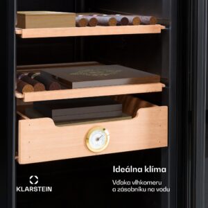 Klarstein El Presidente 48, humidor na cigary, 48 l, 2 zásuvky, 1 priehradka z cédrového dreva