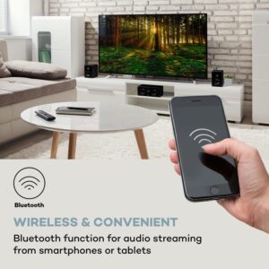 Auna Areal 525 DG, 5.1 systém domáceho kina, 125 W RMS, optický vstup, BT, USB, SD, AUX, diaľkový ovládač