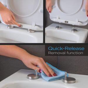 Blumfeldt Aliano, doska na toaletu, D-tvar, automatické sklápanie, antibakteriálna, biela