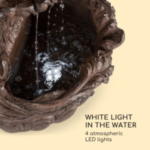 Blumfeldt Löwenstein, nástenná fontána, 2 W, solárne čerpadlo, materiál: polyresin, 4 biele LED diódy, 5 m kábel