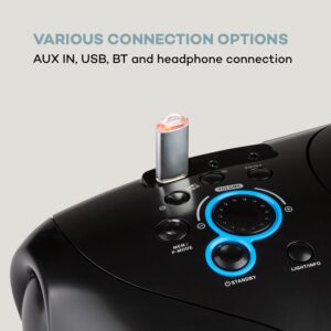 Auna Spacewoofer DAB Boombox, CD-prehrávač, DAB+, UKW, Bluetooth, diaľkové ovládanie, LED