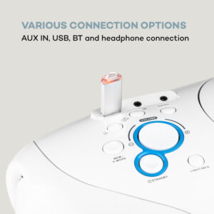 Auna Spacewoofer DAB Boombox, CD-prehrávač, DAB+, UKW, Bluetooth, diaľkové ovládanie, LED