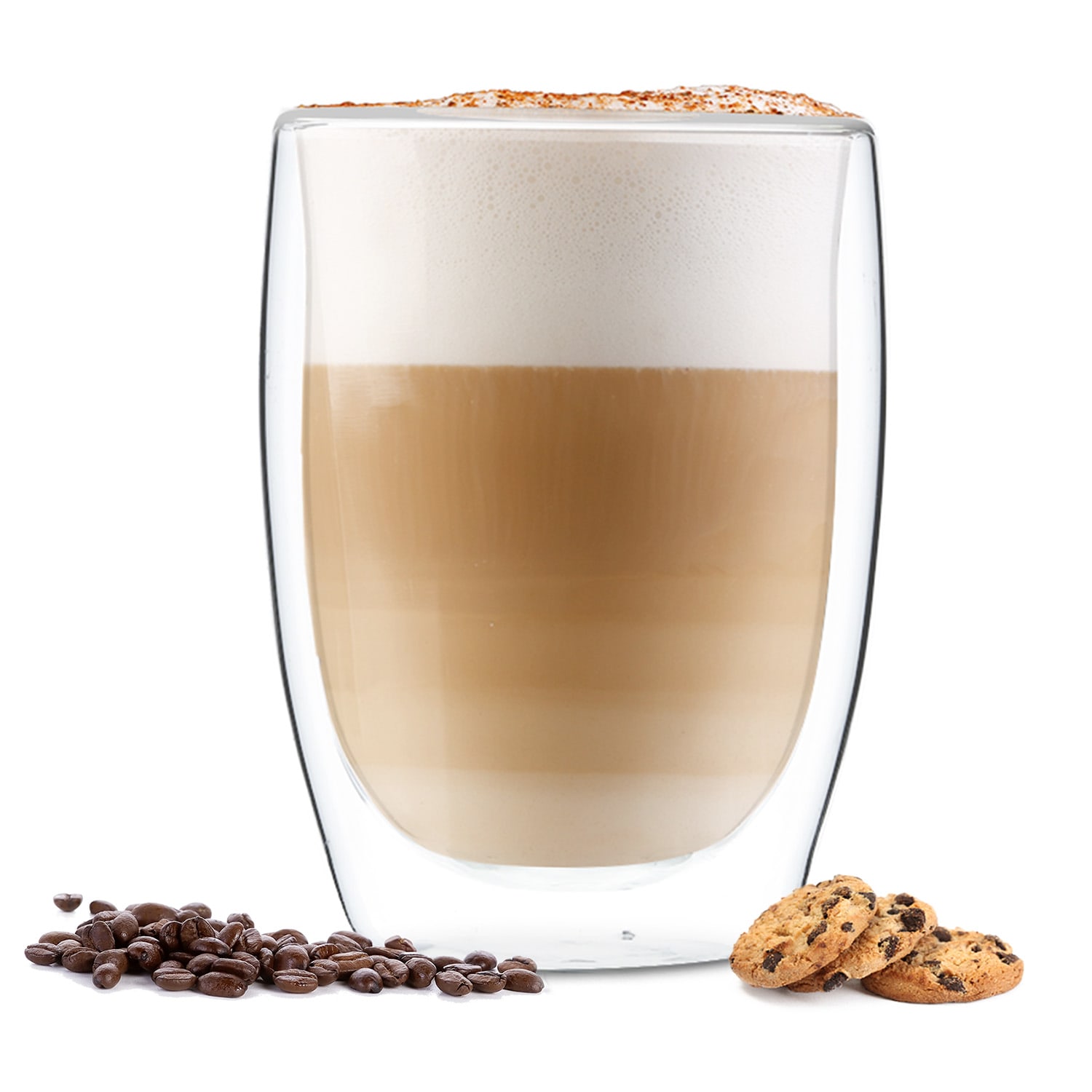 Klarstein Glaswerk Jesolo, termopoháre s dvojitým sklom, 350 ml, ručne vyrobené, borosilikátové sklo